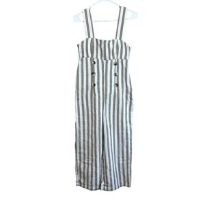 Urban Outfitters Womens Striped Jumpsuit | Overalls Cute Buttons Women's Small